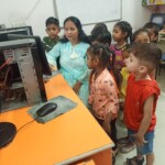 "Mrs. Renu Gaba, our Co-Founder, passionately teaching and inspiring our little champs at Champs Foundation Preschool & Day Boarding." "Co-Founder Mrs. Renu Gaba teaching preschoolers, guiding them with care and dedication at Champs Foundation Preschool & Day Boarding."
