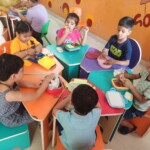 "Our little champs are enjoying nutritious and tasty meals, building healthy habits and having fun during meal time at Champs Foundation Preschool & Day Boarding!" "Preschoolers enjoying a healthy and delicious meal together at Champs Foundation Preschool & Day Boarding."