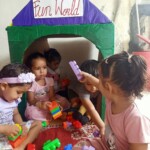 "Our little champs are having a blast in the Fun World at Champs Foundation Preschool & Day Boarding, filled with thrilling activities, games, and laughter!" "Preschoolers enjoying exciting activities and adventures at the Fun World section of Champs Foundation Preschool & Day Boarding